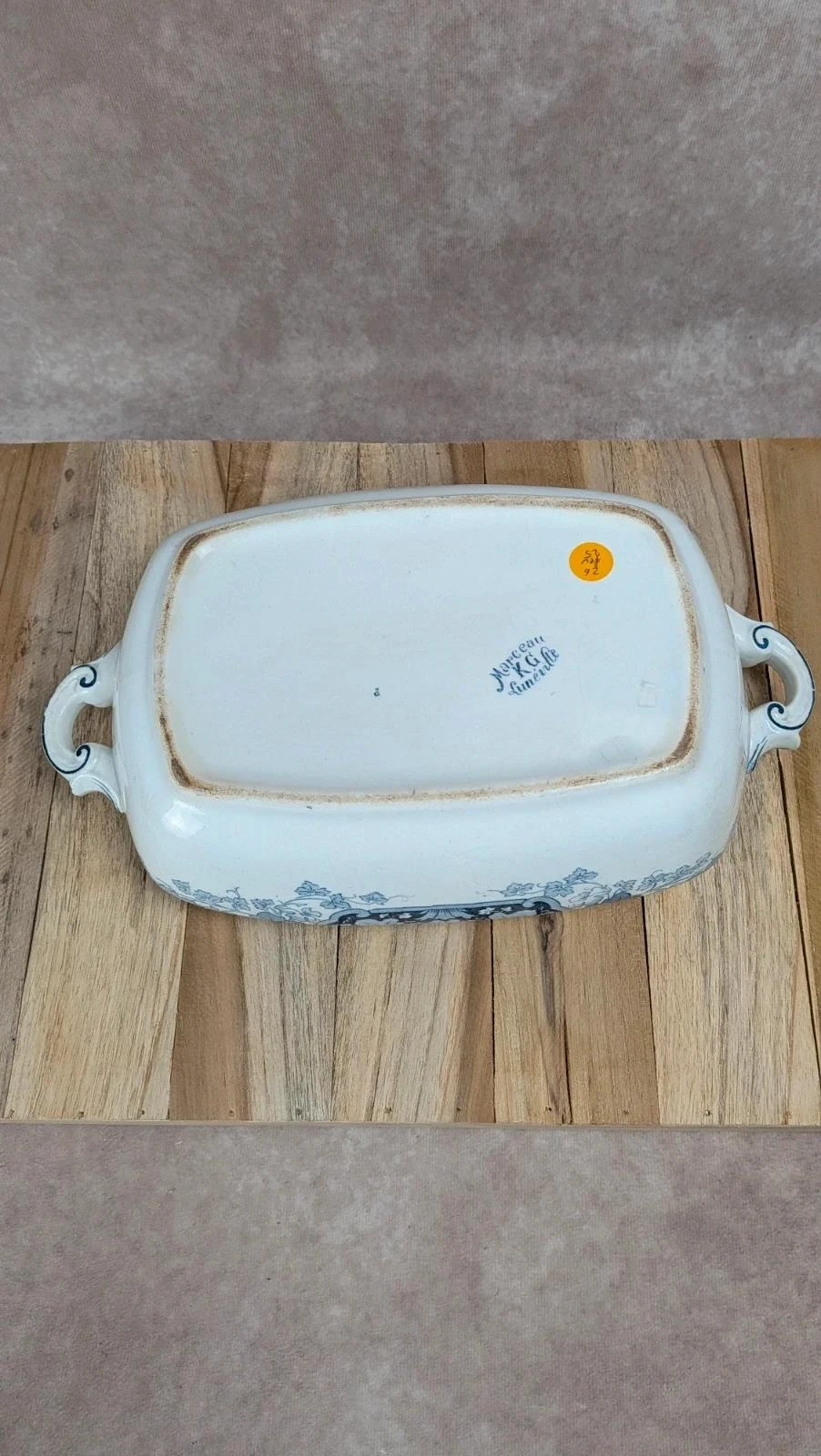 Légumière ancienne Kg Lunéville modèle Marceau décor bleu – photo 7